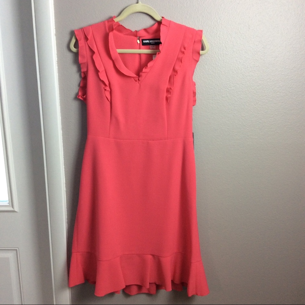 KARL LAGERFELD Coral Dress